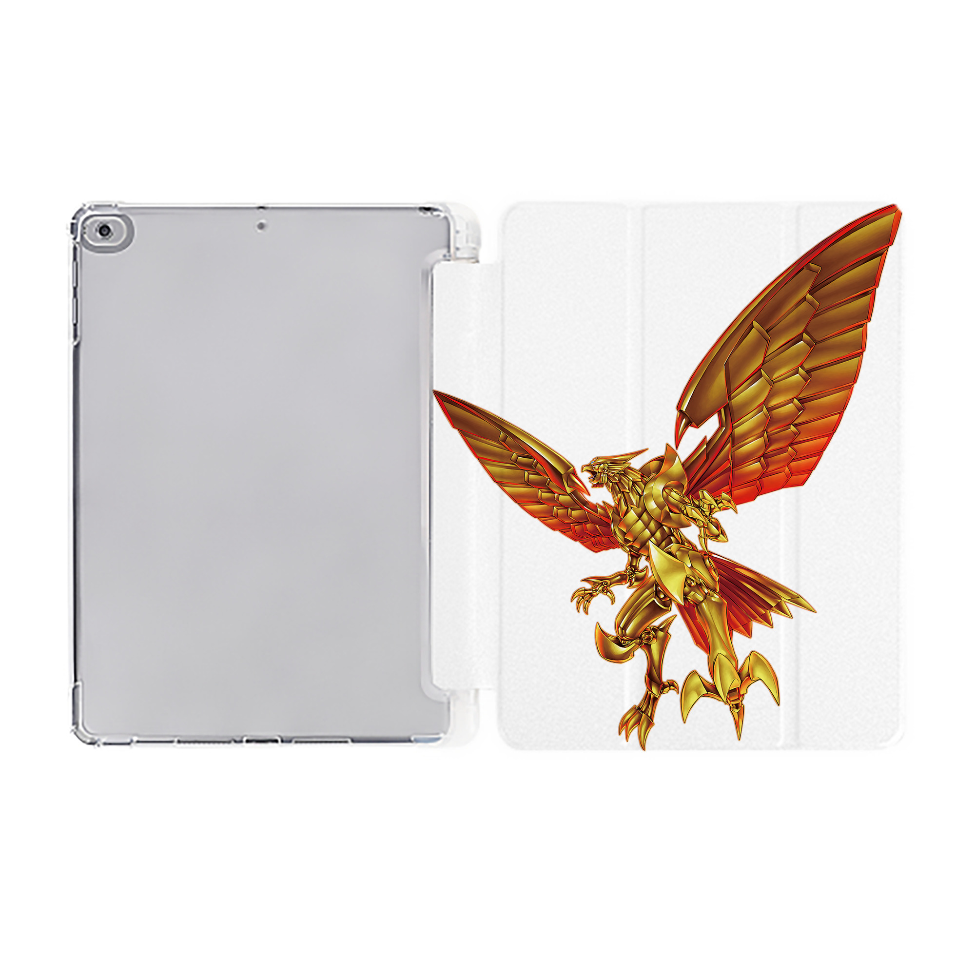 （画像用） 遊☆戯☆王 Yu-Gi-Oh! IPad ケース ペン収納付き 三つ折りスタンド PUレザー×シリコン 対応機種9.5/10.5/10.9インチ